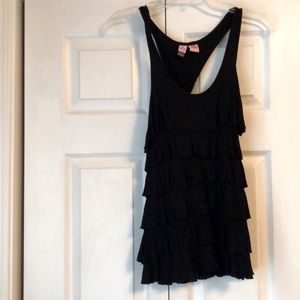 Black Ruffle Tank Top